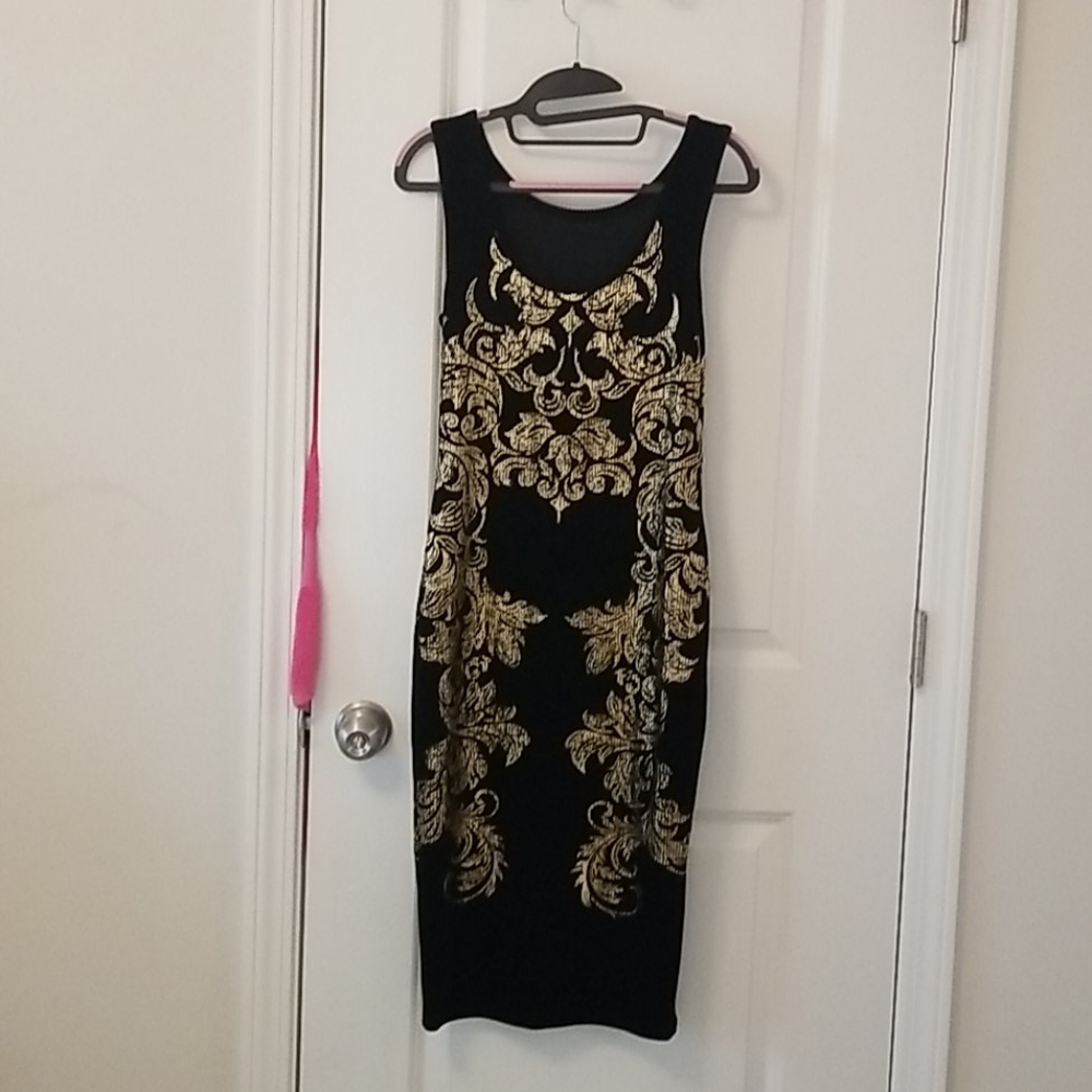 Black midi dress